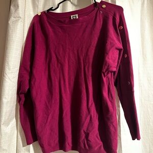 Size medium women’s blouse/sweater magenta